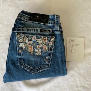 MISS ME JEANS SKINNY LEG NO:JP8S9OCK MED 340 WOMEN'S Size 28
